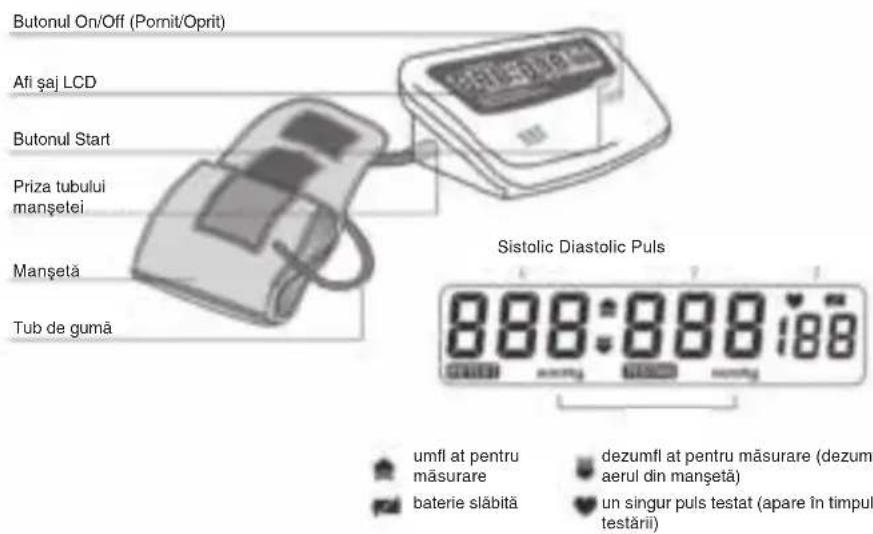 KONIG HCBLDPRESS20 - PARTI COMPONENTE Şİ INDICATİILE DISPLAYULUI - 1