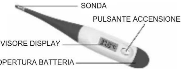 SONDA PULSANTE ACCENSIONE VISORE DISPLAY OPERTURA BATTERIA
