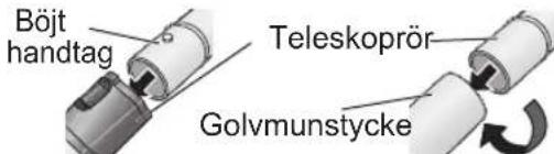 PANASONIC MCCG712AC79 - Montera ihop det böjda handtaget, teleskopröret och golvmunstycket. - 2