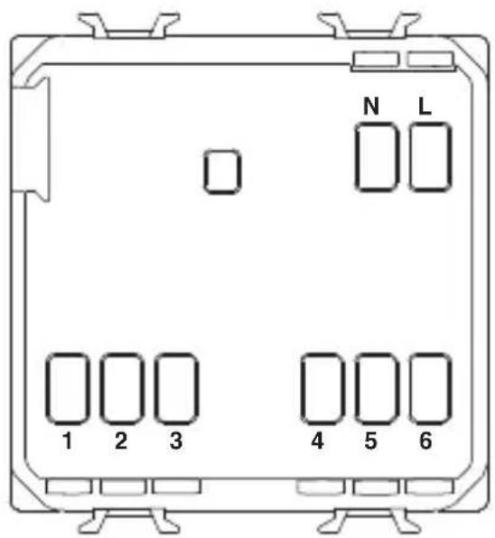 Gewiss GW12708 - Descripción bornas - 1