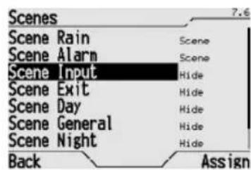 Gewiss GW12771VT - ASSIGNING A SCENE TO THE SCENE SYSTEM - 2
