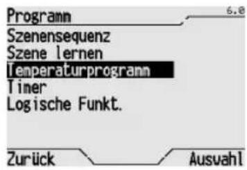 Gewiss GW12771VT - Programmierung der Temperaturregelung - 1