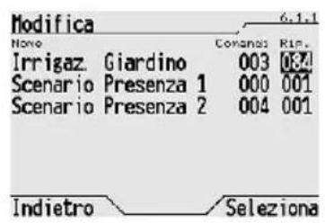 Gewiss GW12771VT - MODIFICA DEL NUMERO DI RIPETIZIONI DELLO SCENARIO SEQUENZA - 3