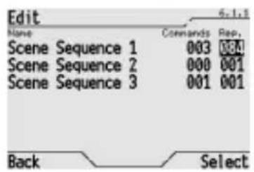 Gewiss GW12789VT - MODIFYING THE NUMBER OF REPETITIONS OF A SCENE SEQUENCE - 3
