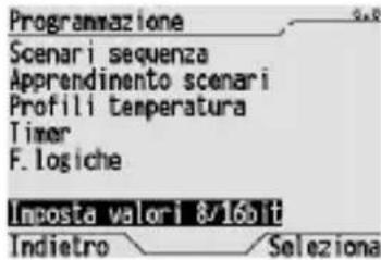 Gewiss GW12789VT - MODIFICA DEI VALORI A 8 E 16 BIT - 1