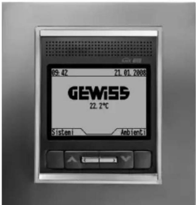 Gewiss GW12789VT - Pannello di lavoro e visualizzazione EIB - da incasso - LUX - 2