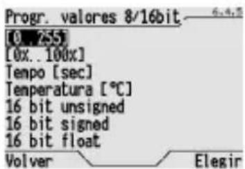 Gewiss GW12789VT - MODIFICACION DE LOS VALORES DE 8 Y 16 BIT - 2