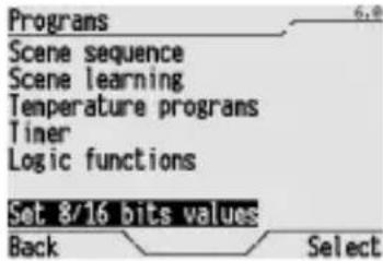Gewiss GW12789VT - EDITING 8 AND 16 BIT VALUES - 1