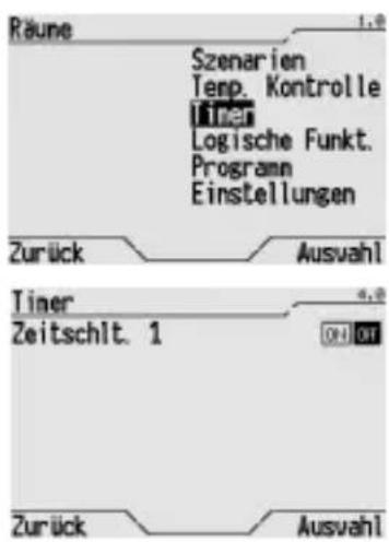 Gewiss GW12789VT - Aktivieren und Deaktivieren eines Timers - 1
