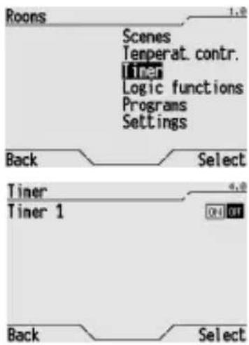 Gewiss GW12789VT - Activating and deactivating a timer - 1