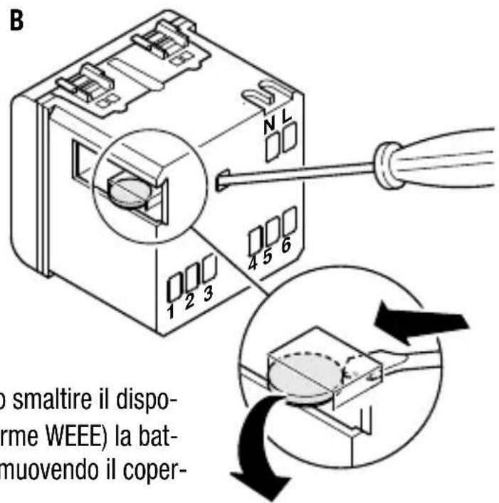 Gewiss GW14703 - Rimozione batteria - 2