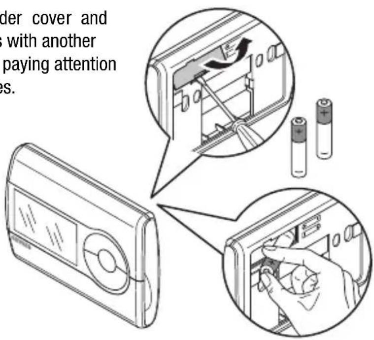 Gewiss GW14791 - Replacing the batteries - 3