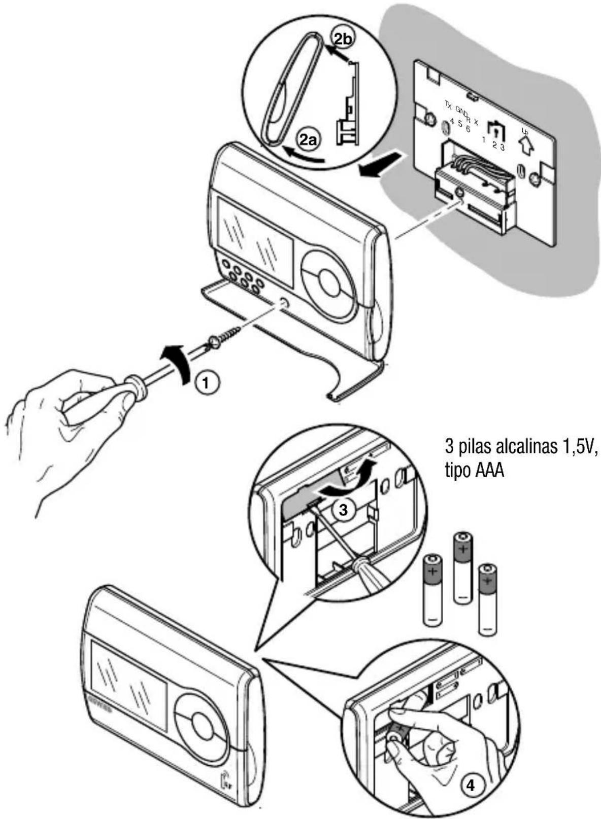 Gewiss GW14841 - Sustitución pilas - 1