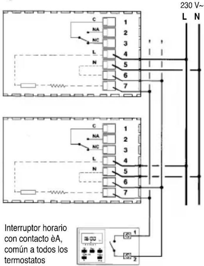 Gewiss GW20852 - 2) Conexiones para mando reducción nocturna - 1