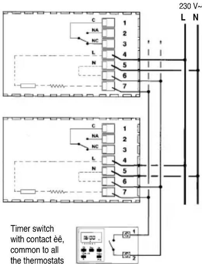 Gewiss GW21852 - 2) Connections for night time reduction - 1