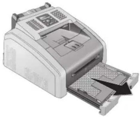 PHILIPS Laserfax LPF5135 - Retirez le matériel d'emballage de la cassette de papier - 1