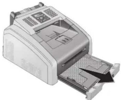 PHILIPS LaserFax LPF5125 - Retirez le matériel d'emballage de la cassette de papier - 1
