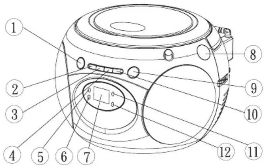 Technical diagram of a mechanical device with numbered parts for identification