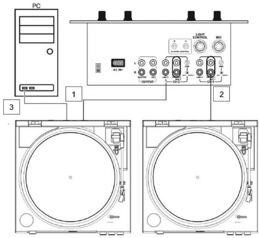 DUAL DT 210 USB - Tone arm - 1
