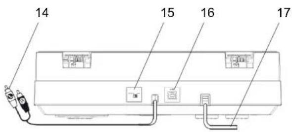 DUAL DT 210 USB - The rear of the unit - 1