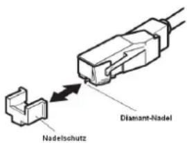 DUAL DT 210 USB - Rimozione/applicazione della calotta protettiva della puntina - 1