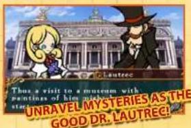 Konami Doctor Lautrec and the Forgotten Knights (Nintendo 3DS) - Discover secret labyrinths hidden below Paris by solving map-based riddles. - 1