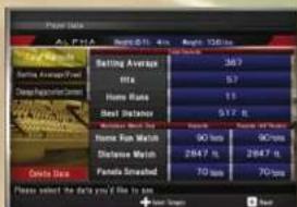 Konami The Cages: Pro Style Batting Practice (Wii) - DONNÉES DES JOUEURS - 1