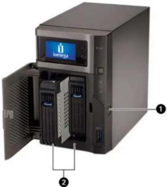 IOMEGA StorCenter px2300d - Accès aux baies de lecteur - 1