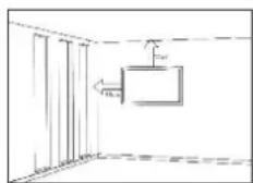 Legamaster 7194114 - Montieren Sie den Monitor mit einem Mindestabstand von 10 cm zu anderen Objekten / Wänden auf jeder Seite. Montieren Sie den Monitor ausschließlich an senkrechten Wänden. - 1