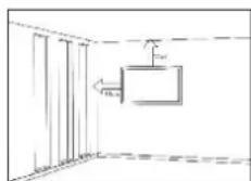 Legamaster 7194116 - Montieren Sie den Monitor mit einem Mindestabstand von 10 cm zu anderen Objekten / Wänden auf jeder Seite. Montieren Sie den Monitor ausschließlich an senkrechten Wänden. - 1