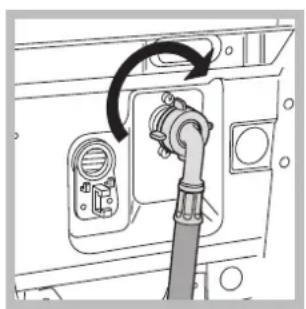 INDESIT WITXL 1051 - Electric and water connections Connecting the water inlet hose - 2