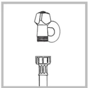 INDESIT WITXL 1051 - Electric and water connections Connecting the water inlet hose - 1