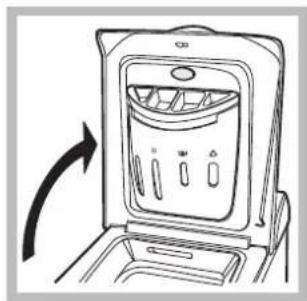 HOTPOINT-ARISTON ECOT7F 1291 (EU) - How to open and to close the drum - 1