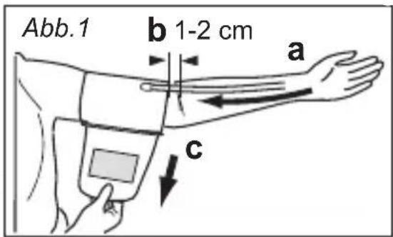 MEDISANA CardioDock 2 - Anlegen der Oberarm-Druckmänschette - 1