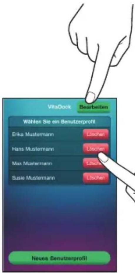MEDISANA CardioDock 2 - Löschen von Benutzerprofilen - 1