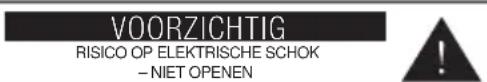 VOORZICHTIG RISICO OP ELEKTRISCHE SCHOK - NIET OPENEN