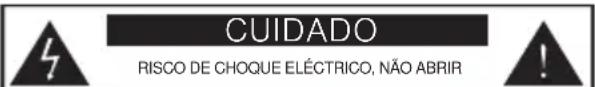 CUIDADO RISCO DE CHOQUE ELÉCTRICO, NÃO ABRIR