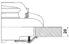 INDESIT PIM 640 S (IX) - Esquema de fijación de los ganchos - 1