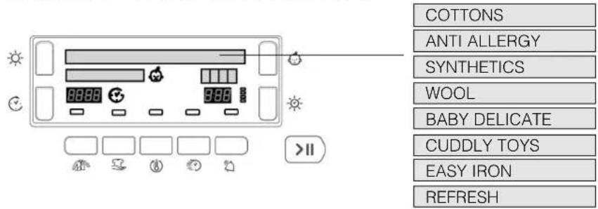 HOTPOINT-ARISTON TCD 93B 6HZ1 - Programme selection and display - 1