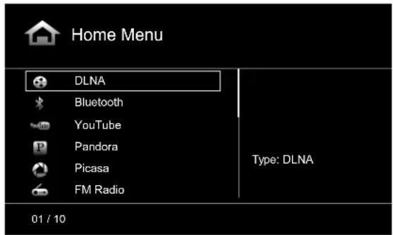 HARMAN KARDON BDS 277W - Menu Accueil - 1
