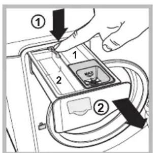 HOTPOINT-ARISTON Aqualtis AQ102F 49H EU - Cleaning the detergent dispenser drawer - 1