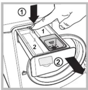 HOTPOINT-ARISTON Aqualtis AQ102F 49H EU - Pulire il cassetto dei detersivi - 1