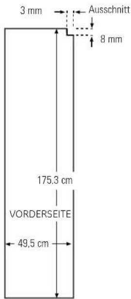 GE RCE24VGBFSS - 25' CustomStyle™ Dimensionen für sonderangefertigte Holzverkleidungen. - 3