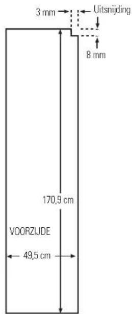 GE RCE24VGBFSS - Afmetingen van op maat gemaakte houten panelen - 3
