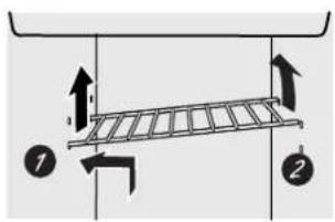 GE RCE24VGBFSS - Para remover este tipo de prateleira: - 1