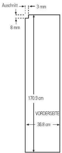 GE RCE24VGBFSS - Dimensionen für die sonderangefertigte Holzverkleidungen - 1