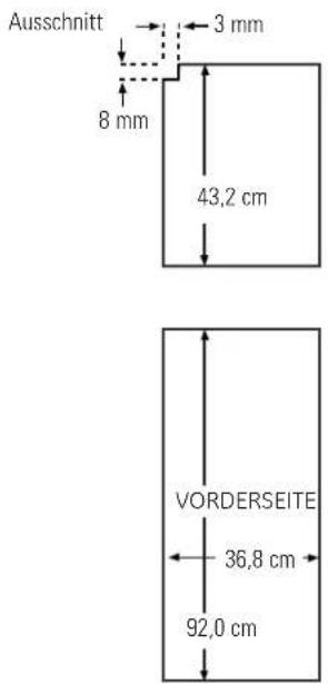 GE RCE24VGBFSS - 25' CustomStyle™ Dimensionen für sonderangefertigte Holzverkleidungen. - 2