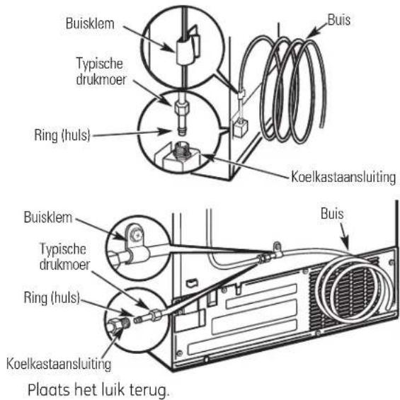 GE RCE24VGBFSS - BUIS OP KOELKAST AANSLUITEN (VERVOLG) - 3