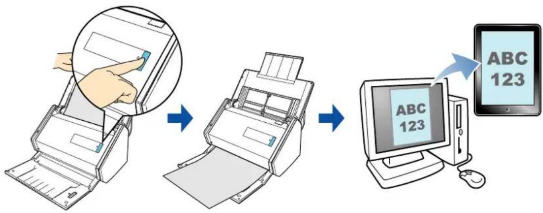 FUJITSU ScanSnap iX500 Deluxe - Enregistrer des données sur un périphérique mobile - 1
