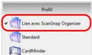 Profil ✓ Lien avec ScanSnap Organizer Standard CardMinder